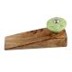 Green Wheel Flower Ceramic Wooden Door Stopper